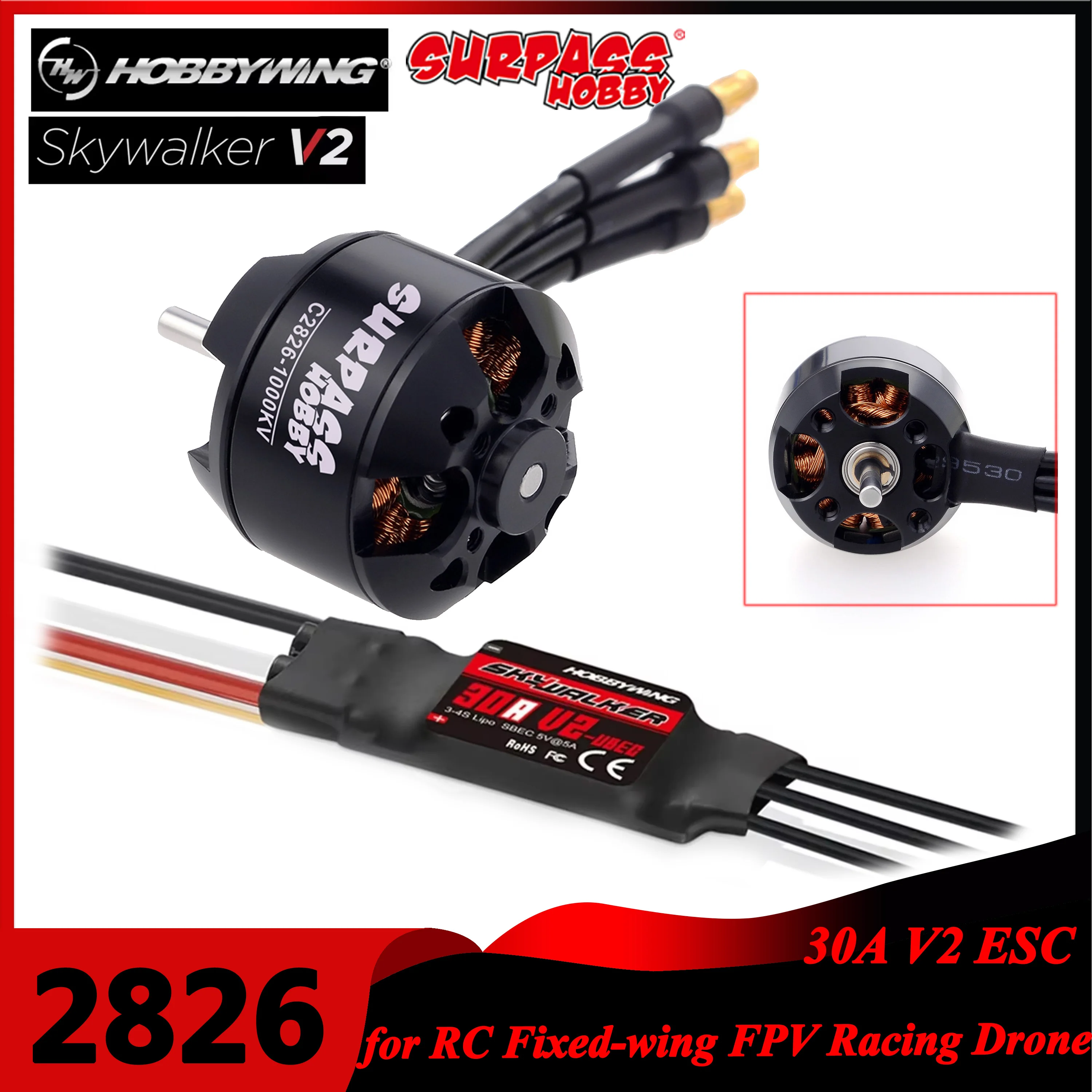 Surpass Hobby 2826 1000KV 1350 - Drone Racing Esc 评论和价格